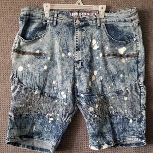 Lion Dynasty Splatter Jean Shorts Men's 46 Slim